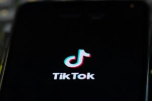 tiktok logo on a smartphone